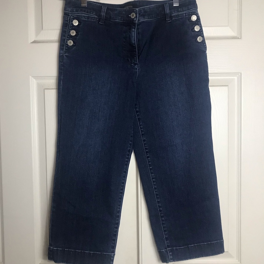 Talbots Cropped Side Botton Jeans 8P